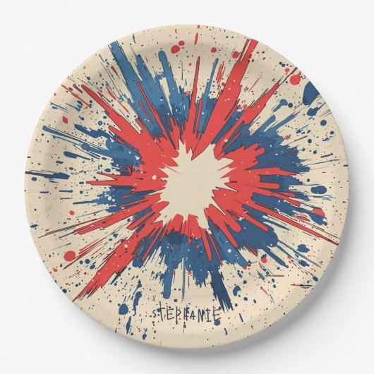 Comic Style Pop Art Explosion (5) Papieren Bordje (Voorkant)