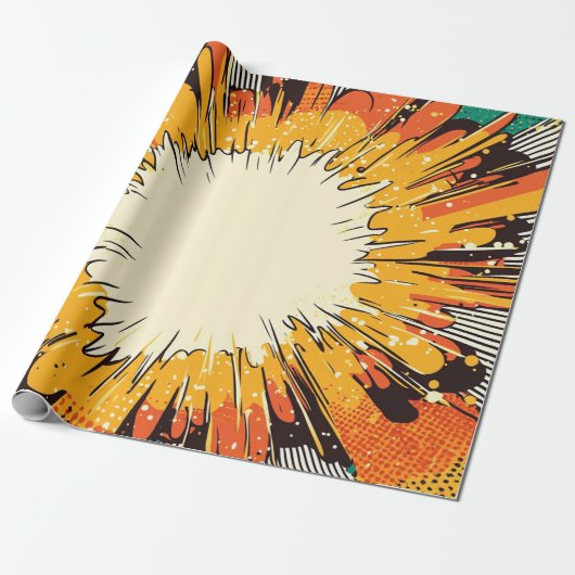 Comic Style Pop Art Explosion (6) Cadeaupapier (Uitgerold)