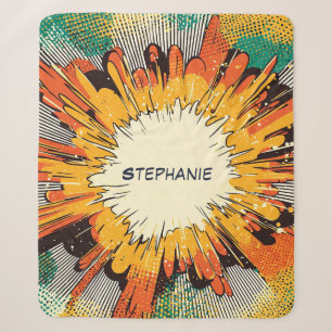 Comic Style Pop Art Explosion (6) Sherpa Deken