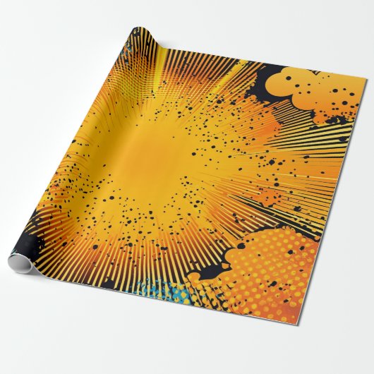 Comic Style Pop Art Explosion (8) Cadeaupapier (Uitgerold)