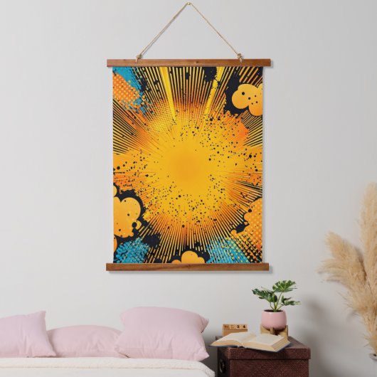 Comic Style Pop Art Explosion (8) Hangend Wandkleed (Slaapkamer)