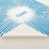 Comic Style Pop Art Explosion - Blauw en Wit Sherpa Deken (3/4)