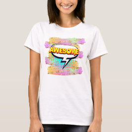 Comic Style Pop Art Retro Yellow GEWELDIGE T-shirt