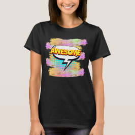Comic Style Pop Art Retro Yellow GEWELDIGE T-shirt