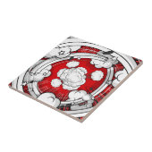 Comic Style Red Fight Clouds Tegeltje (Zijkant)