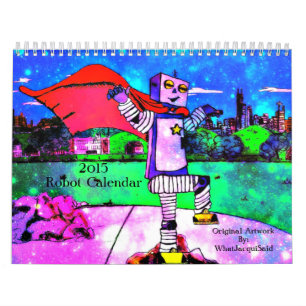 Comic Style Robots Maandelijkse kalender 2015