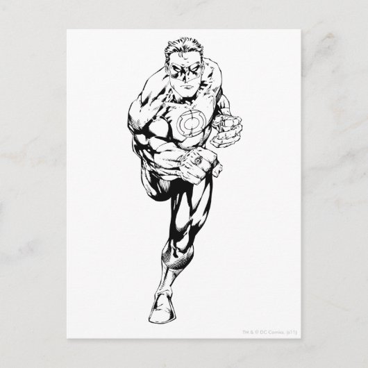 Comic Style - Running, Black and White Briefkaart (Voorkant)