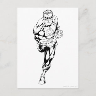 Comic Style - Running, Black and White Briefkaart