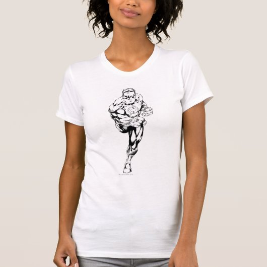 Comic Style - Running, Black and White T-shirt (Voorkant)