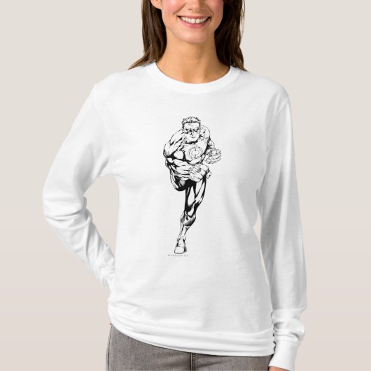Comic Style - Running, Black and White T-shirt (Voorkant)