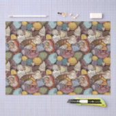 Comic Style Seashells die Pattern herhalen Tissuepapier (Craft)