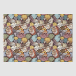 Comic Style Seashells die Pattern herhalen Tissuepapier