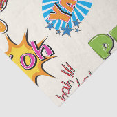 Comic Style Super Hero Girly Design Tissuepapier (Detail)