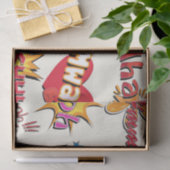 Comic Style Super Hero Girly Design Tissuepapier (Geschenk)