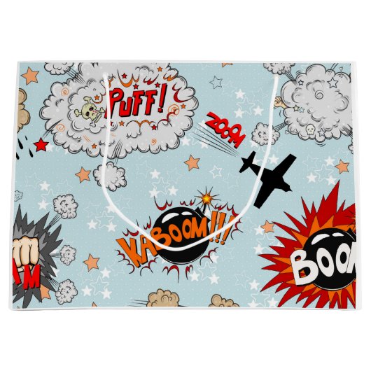 Comic Style Super Hero-ontwerp Large Cadeautasje (Voorkant)