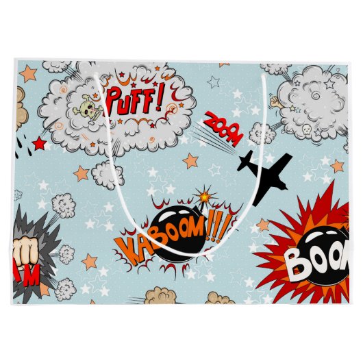 Comic Style Super Hero-ontwerp Large Cadeautasje (Achterkant)