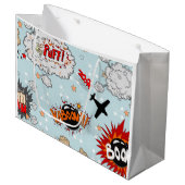 Comic Style Super Hero-ontwerp Large Cadeautasje (Voorkant Gekanteld)