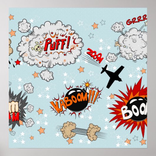 Comic Style Super Hero-ontwerp Poster (Voorkant)