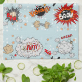 Comic Style Super Hero-ontwerp Theedoek (Gevouwen)