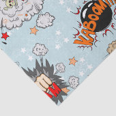 Comic Style Super Hero-ontwerp Tissuepapier (Detail)