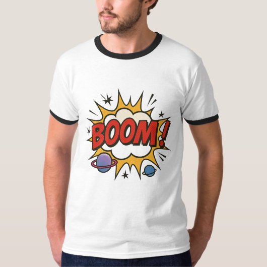 Comic Style T-Shirt – Retro Pop Art Explosie T-shi (Voorkant)