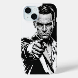 Comic Style Virile Man iPhone 15 Case