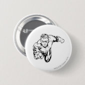 Comic Style, vooraan, zwart en wit Ronde Button 5,7 Cm (Voorkant /achterkant)