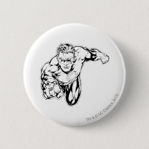 Comic Style, vooraan, zwart en wit Ronde Button 5,7 Cm