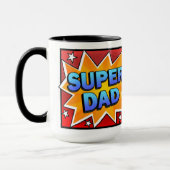 Comic Super Dad Foto van Kinderen Mok (Links)