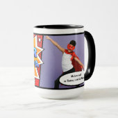 Comic Super Grandpa Foto van Grandchildren Mok (Voorkant rechts)