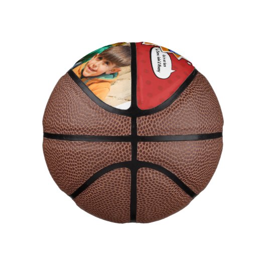 Comic Super Hero Dad vaderdag van Kinderen Basketbal (Rechts)