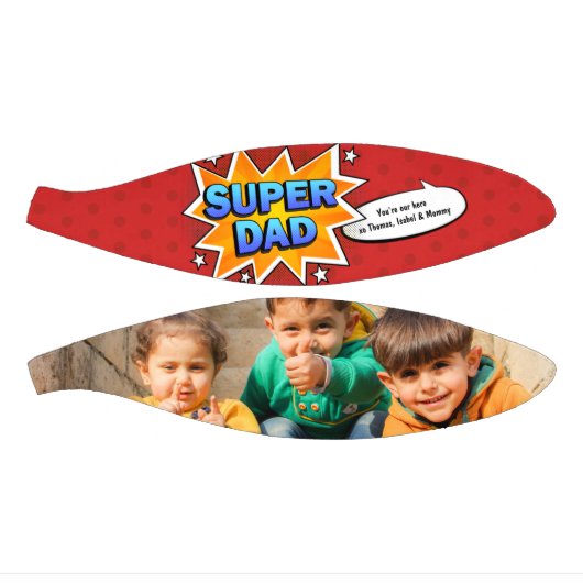 Comic Super Hero Dad vaderdag van Kinderen Basketbal (Panelen)