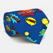 Comic Super Hero Stay Back 6 Feet 2020 Keepsake Stropdas (Opgerold)