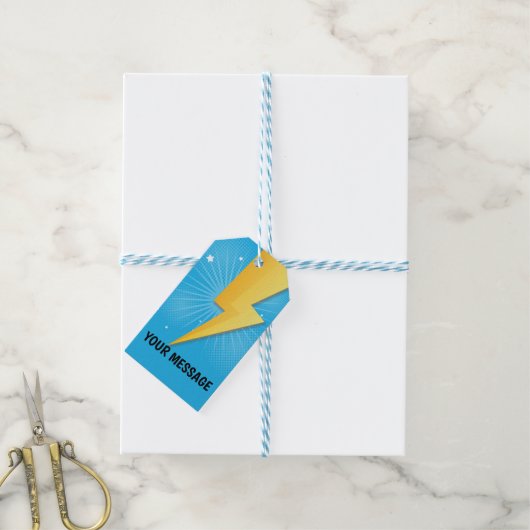 Comic Super Hero Verjaardag Favor Tag Cadeaulabel (Met Touw)