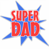 Comic Super Pap Vaderdag Sticker (Voorkant)