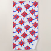 Comic Super Pap Vaderdag Strandlaken (Voorkant)