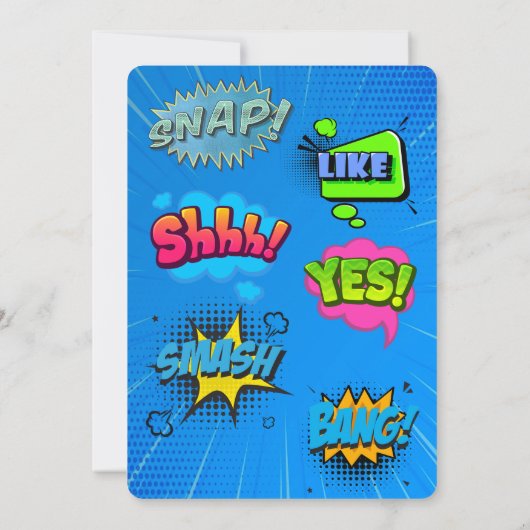 Comic Superhero Beast Blue 00th Verjaardagsfeest Kaart (Achterkant)