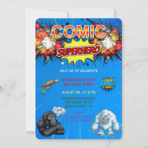 Comic Superhero Beast Blue 00th Verjaardagsfeest