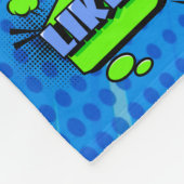 Comic Superhero Blauw Verjaardag Custom Gift Fleece Deken (Hoek)