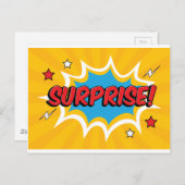 Comic Surprise Bubble Briefkaart (Voorkant / Achterkant)