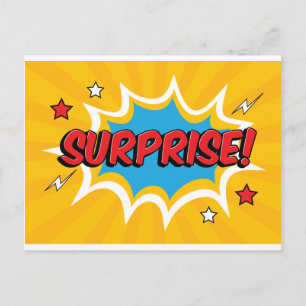 Comic Surprise Bubble Briefkaart