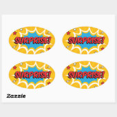 Comic Surprise Burst Ovale Sticker (Vel)