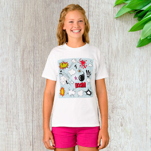Comic symbolen voor meisjes t-shirt