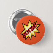Comic Text "Boom" Button Badge (Voorkant /achterkant)