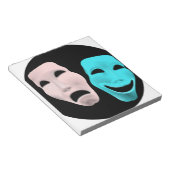 Comic Theater-maskers Notitieblok (Schuin)