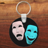 Comic Theater-maskers Sleutelhanger (Voorkant)