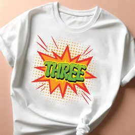 Comic Theme 3rd Happy Birthday Daughter Kleurrijk Tri-Blend Shirt