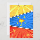 Comic Theme Baby shower Flat Dank u kaart (Achterkant)