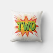 Comic Theme Peuter Nichtje Nephew 2e verjaardag Kussen (Voorkant)