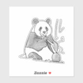 Comic tone Panda Sticker (Vel)